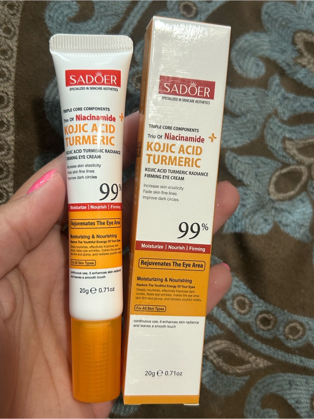 Sadoer Kojic Acid Turmeric Radiance Firming Eye Cream